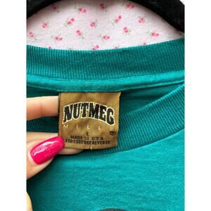 Miami Dolphins Nutmeg Mills Shirt Mens Large NFL Vintage 90s Athletic Streetwear